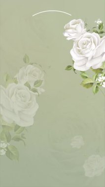 dikey video gülleri selamlama ya da online düğün davetiyeleri için kullanışlıdır 