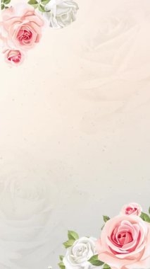 dikey video ortanca çiçekleri selamlama ya da çevrimiçi düğün davetiyeleri için kullanışlıdır 