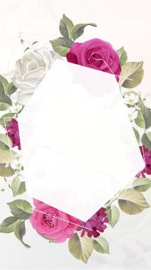 dikey video gülleri selamlama ya da online düğün davetiyeleri için kullanışlıdır 