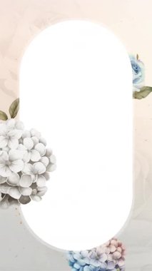 dikey video ortanca çiçekleri selamlama ya da çevrimiçi düğün davetiyeleri için kullanışlıdır 