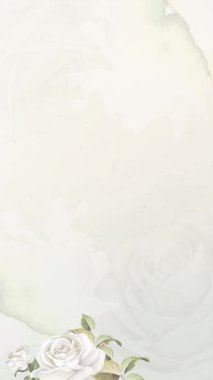 dikey video gülleri selamlama ya da online düğün davetiyeleri için kullanışlıdır 