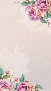 dikey video gülleri selamlama ya da online düğün davetiyeleri için kullanışlıdır 