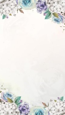 dikey video gülleri selamlama ya da online düğün davetiyeleri için kullanışlıdır 