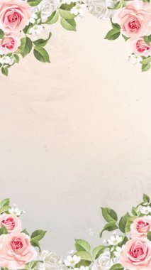 dikey video gülleri selamlama ya da online düğün davetiyeleri için kullanışlıdır 