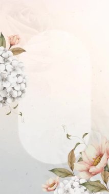 dikey video ortanca çiçekleri selamlama ya da çevrimiçi düğün davetiyeleri için kullanışlıdır 