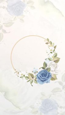 dikey video gülleri selamlama ya da online düğün davetiyeleri için kullanışlıdır 