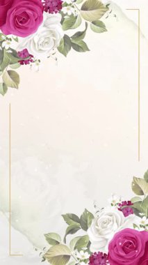 dikey video gülleri selamlama ya da online düğün davetiyeleri için kullanışlıdır 