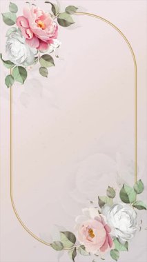 dikey video şakayık çiçekleri selamlama ya da online düğün davetiyeleri için kullanışlıdır 