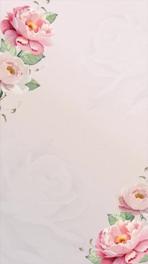 dikey video şakayık çiçekleri selamlama ya da online düğün davetiyeleri için kullanışlıdır 