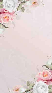 dikey video şakayık çiçekleri selamlama ya da online düğün davetiyeleri için kullanışlıdır 