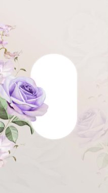 dikey video şakayık çiçekleri selamlama ya da online düğün davetiyeleri için kullanışlıdır 