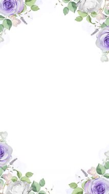 dikey video gülleri selamlama ya da online düğün davetiyeleri için kullanışlıdır 