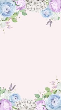 dikey video gülleri selamlama ya da online düğün davetiyeleri için kullanışlıdır 