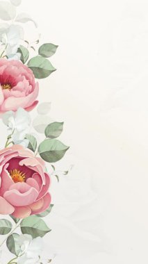 dikey video gülleri selamlama ya da online düğün davetiyeleri için kullanışlıdır 