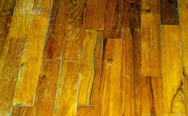 Close up look of an old hardwood floor that could use some care and attention. A maintenance routine needs to be implemented. A recoating could renew the dull appearance.