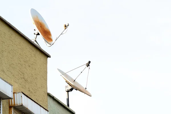 Casa Antena Satélite Usado Para Transmissões Turquia — Fotografia de Stock