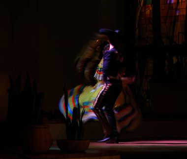 Meksika halk dansları yapan Meksikalı dansçılar. Latin Dansçılar