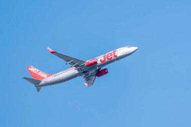 Antalya, Türkiye, Nisan 2024: jet2.com Airlines, İngiliz havayolu Türkiye 'ye giden uluslararası güzergahlarda yaygın olarak faaliyet gösteriyor.