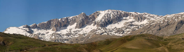 Views of high plateaus and snow-capped mountains. Antalya Turkey