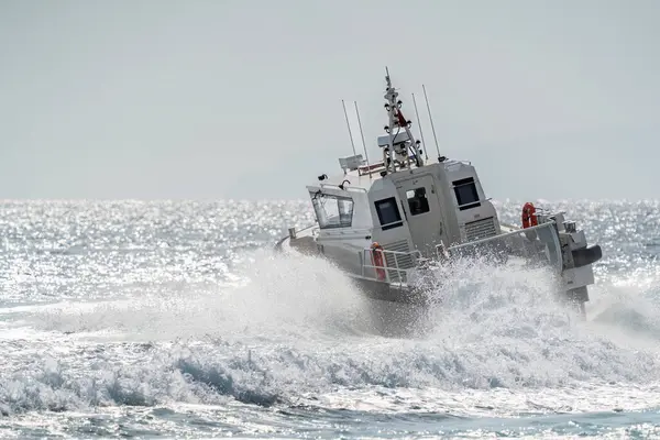 stock image A boat capable of speeding on the sea in Turkey