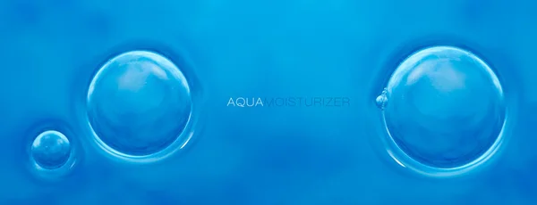 Textura Cosmética Magníficas Burbujas Gel Cosmético Sobre Fondo Azul Con — Foto de Stock