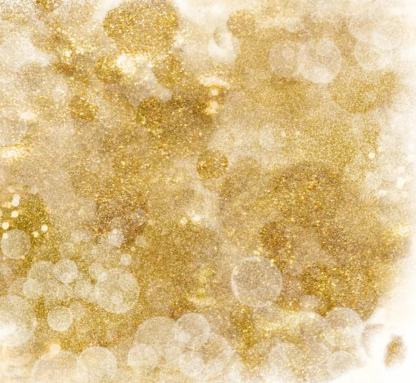 Golden Glittering Pattern Festive Background Shiny Christmas Shimmering Sparkles Square — Stock Photo, Image