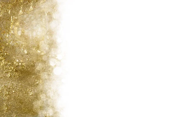 Altın Soyut Arkaplan Işıltılı Farklı Işıltılı Işıltılı Bokeh Yatay Formatında — Stok fotoğraf
