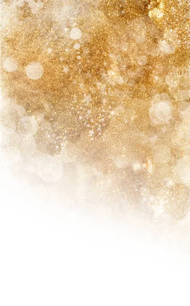 Golden Christmas Background Different Sparkling Twinkling Bokeh Party Lights Glitter — Stock Photo, Image