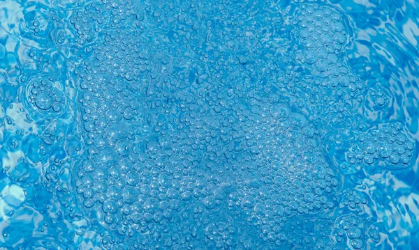 泡立つ水 青の抽象的背景 — ストック写真