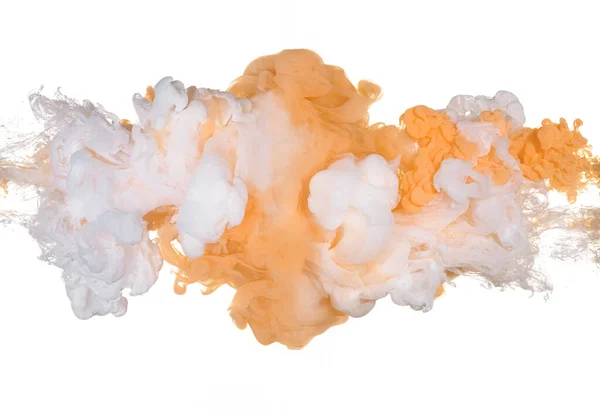 Tinta Acrílica Agua Color Explosión Aislada Sobre Fondo Blanco — Foto de Stock