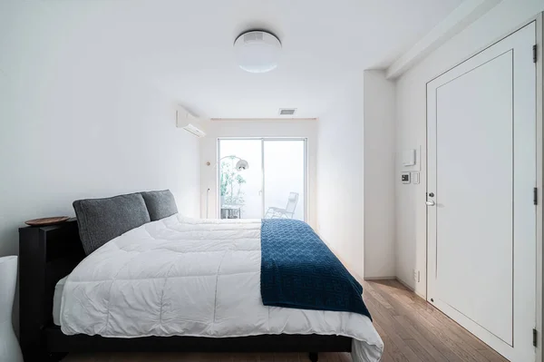 Modern Tarz Tasarım Yatak Odası — Stok fotoğraf