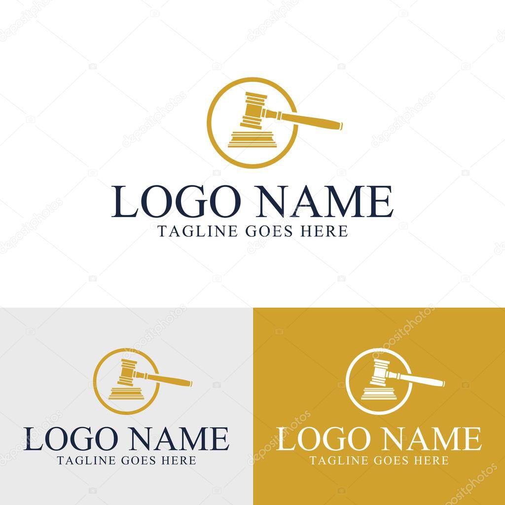 Law firm attorney logo design Template