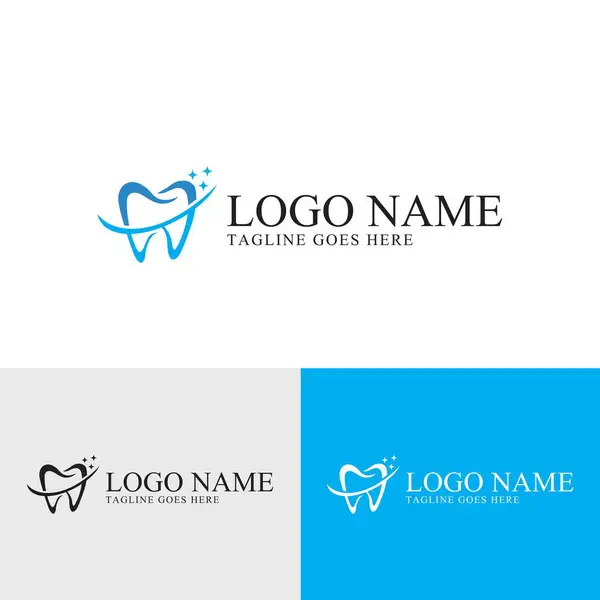 Diş Kliniği Vektör Logosu Tasarım Şablonu