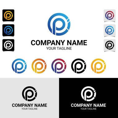 CPI 3 harfli ilk logo tasarım şablonu