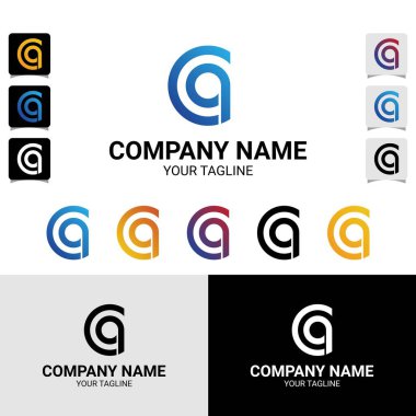 CQ Harf İlk Logo Tasarımı Şablonu