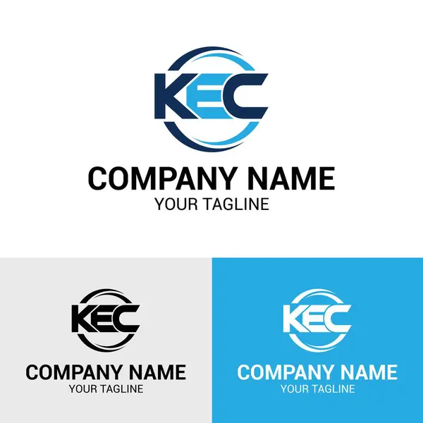 KEC harfi bir çember logo dizayn şablonuna paraf atıyor
