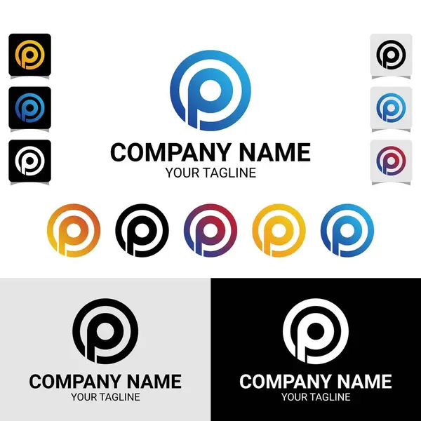 OP Harf İlk Logo Tasarım Şablonu