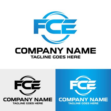 FCE 3 Harf İlk Modern Tipografi Logo Tasarım Şablonu