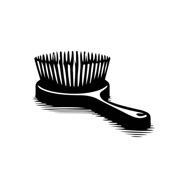 Temizleme Saç Fırçası Silüeti Çizimi