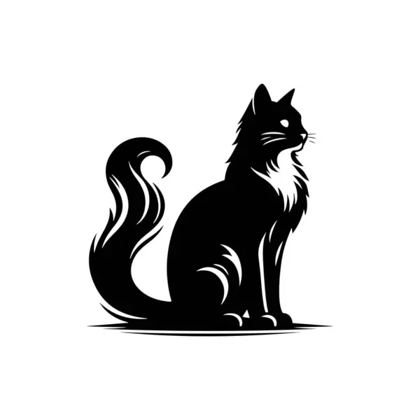 Koyu renkli Kedi Siluetinde Bıyıklar