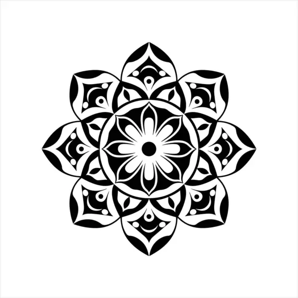 Soyut Mandala desenli tasarım vektör sanat illüstrasyonu