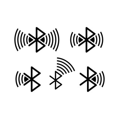 Bluetooth Simgesi düz çizgi vektörü ayarla