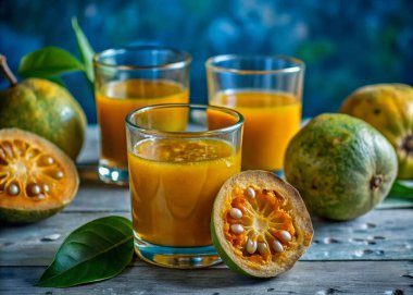 Ağaç Elma Suyu Sağlıklı ve Ferahlatıcı Aegle Marmelos İçeceği