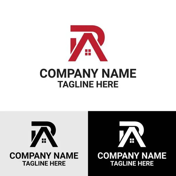 RA, AR harfi ilk emlak vektör logo tasarım şablonu