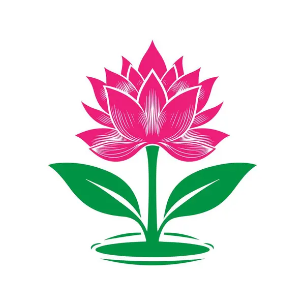 Lotus çiçeği siluet vektör sanat tasarımı