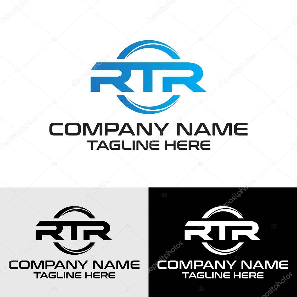 Initial RTR letter typography vector logo design template