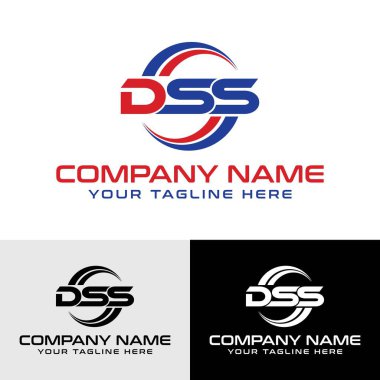 Swoosh modern vektör logosu tasarım şablonlu ilk DSS harfi