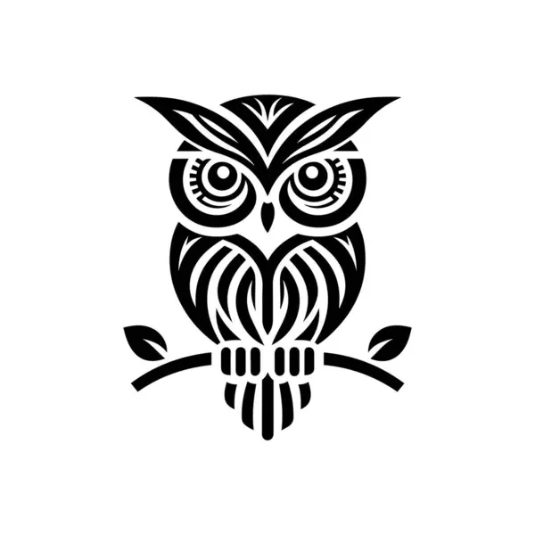 Baykuş silueti simge vektör sanat tasarımı