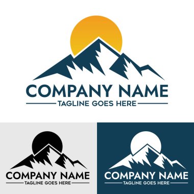 Açık hava şirketi için dağ logosu tasarımı şablonu. Colorado dağ logosu tasarım şablonu. Dağ logosu tasarım şablonu
