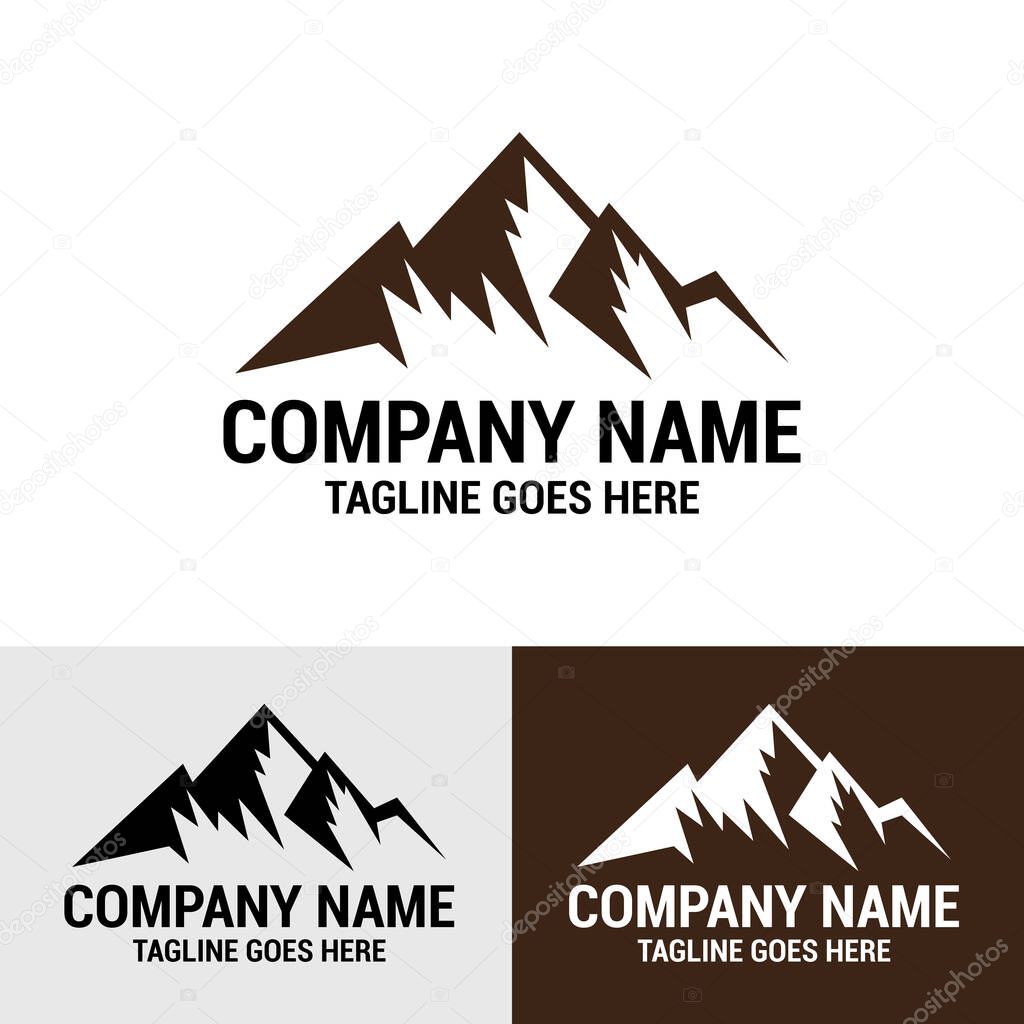 Mountain logo design template for outdoor company. Colorado mountain logo design template. Mountain logo design template
